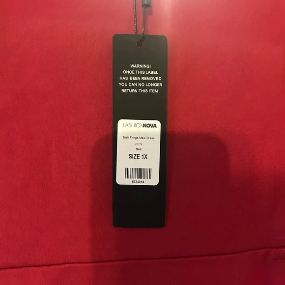 Elegant Red One-Shoulder Dress - Picture 2 of 5